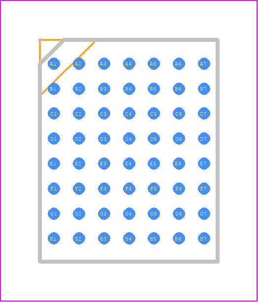 LTM4642IY - Analog Devices PCB footprint - BGA - BGA - 56-Lead (11.25mm × 9.00mm × 4.92mm)