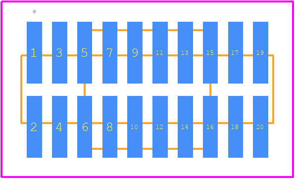 87933-2020 - Molex PCB footprint - Other - Other - 87933-2020-1