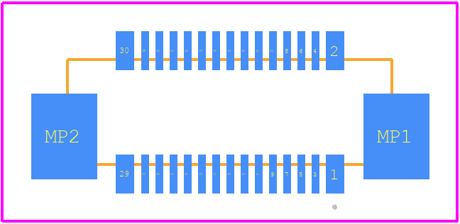 WR-30P-HF-HD-A1E - JAE PCB footprint - Other - Other - WR-30P-HF-HD-A1E-3