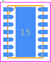 TPS922054DMTR - Texas Instruments PCB footprint - Small Outline No-lead - Small Outline No-lead - DMT0014D
