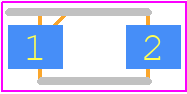 RS1DL - Multicomp Pro PCB footprint - Small Outline Diode Flat Lead - Small Outline Diode Flat Lead - SOD-123FL