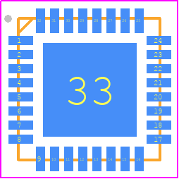 LCMXO2-256ZE-2SG32C - Lattice Semiconductor PCB footprint - Quad Flat No-Lead - Quad Flat No-Lead - 32-Pin QFN Package Option 2: MachXO2TM