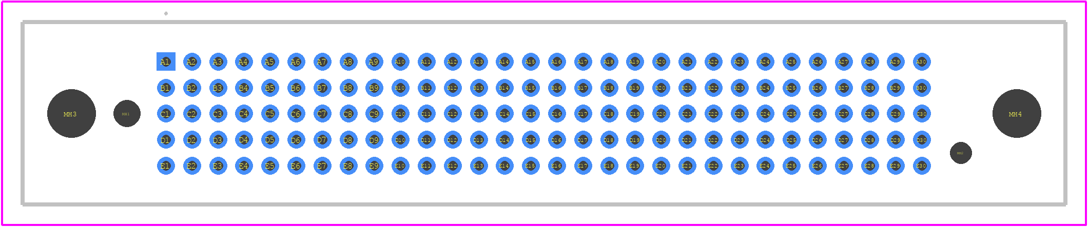 VSM-05-30-080-50-01 - Molex PCB footprint - Other - Other - VSM-05-30-080-50-01-2