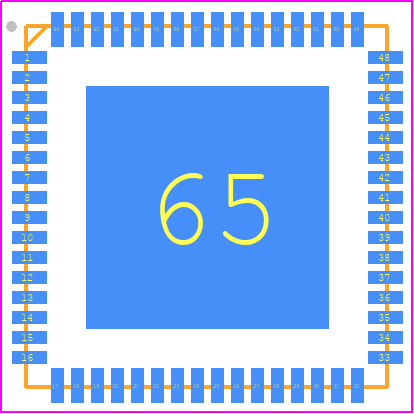 PI6CBE33123ZDIEX - Diodes Incorporated PCB footprint - Quad Flat No-Lead - Quad Flat No-Lead - PI6CBE33123ZDIEX