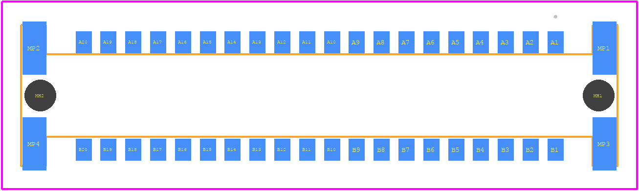 354073-E - ERNI PCB footprint - Other - Other - 354073-E-1