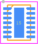 RT8547GQW - RICHTEK PCB footprint - Small Outline No-lead - Small Outline No-lead - WDFN-14L 3x2