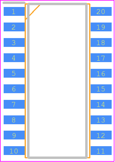 M62421FP - Renesas Electronics PCB footprint - Small Outline Packages - Small Outline Packages - M62421FP