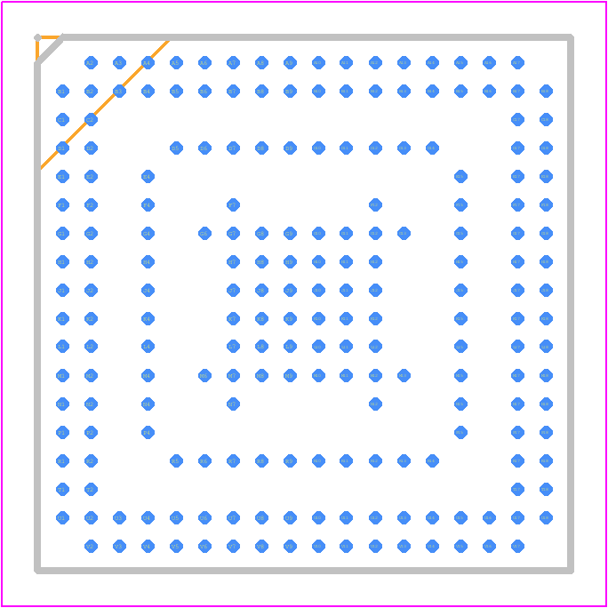 PIC32CZ8110CA90208-I/8MX-SL3 - Microchip PCB footprint - BGA - BGA - 208-Ball Fine-Pitch Ball Grid Array Package (8MX) - 15x15x1.19 mm Body [TFBGA]