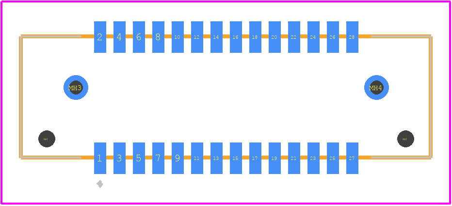 T1M-14-GF-DV-K - SAMTEC PCB footprint - Other - Other - T1M-14-GF-DV-K-3