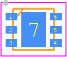 TPS92201DRVR - Texas Instruments PCB footprint - Small Outline No-lead - Small Outline No-lead - WSON-0.8