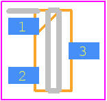 SI2303DS-T1 - Vishay PCB footprint - SOT23 (3-Pin) - SOT23 (3-Pin) - SI2303DS-T1