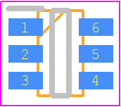 MS1100 - Relmon PCB footprint - SOT23 (6-Pin) - SOT23 (6-Pin) - MS1100