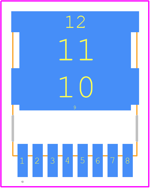 NTBL075N065SC1 - onsemi PCB footprint - Other - Other - H−PSOF8L 9.90x11.68, 1.20P CASE 100DC ISSUE A