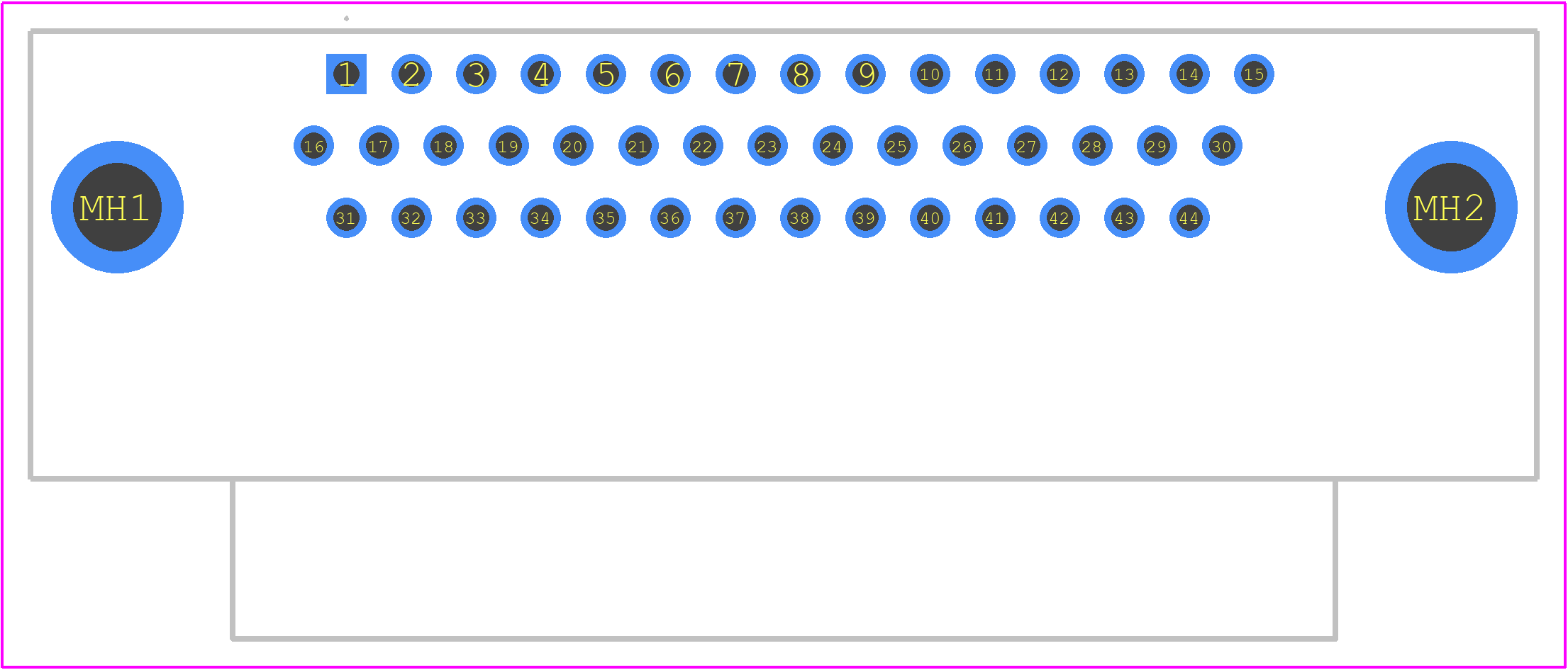 15-007663 - CONEC PCB footprint - Other - Other - 15-007663-2