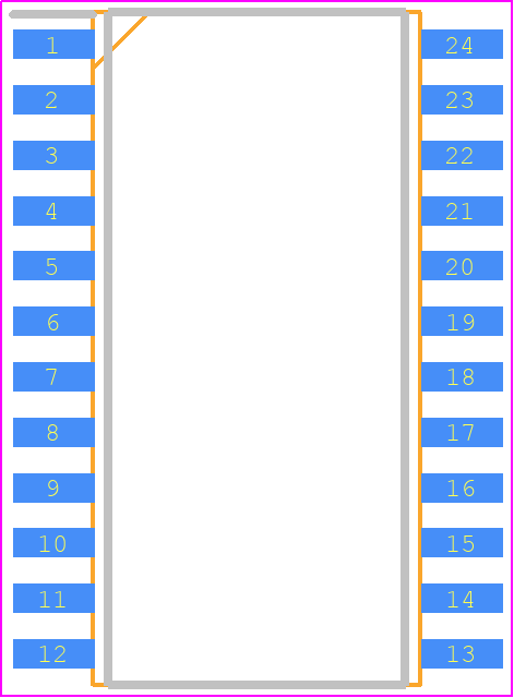 HT16C21A-24SOP - Holtek PCB footprint - Small Outline Packages - Small Outline Packages - 24-sop