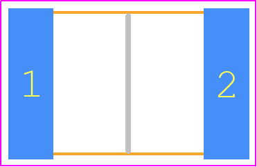 SMD050F-2 - TE Connectivity PCB footprint - Fuses Chip - Fuses Chip - SMD100F-2A