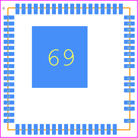PAC25140NSR - Qorvo PCB footprint - Other - Other - QFN68_Offset_Pad
