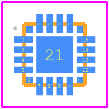 CP2102N-A02-GQFN20R - Silicon Labs PCB footprint - Other - Other - QFN20_FFW