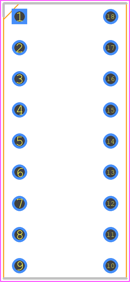 2-1571552-5 - TE Connectivity PCB footprint - Dual-In-Line Sockets - Dual-In-Line Sockets - 2-1571552-5