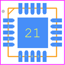 AVA-2183+ - Mini-Circuits PCB footprint - Quad Flat No-Lead - Quad Flat No-Lead - DG1847-1