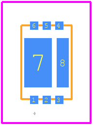 LC05111C25MTTTG - onsemi PCB footprint - Other - Other - WDFN6 2.6x4.0, 0.65P, Dual Flag