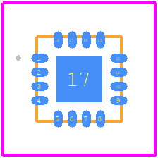 AM1016B - MERCURY PCB footprint - Other - Other - 16-Lead QFN