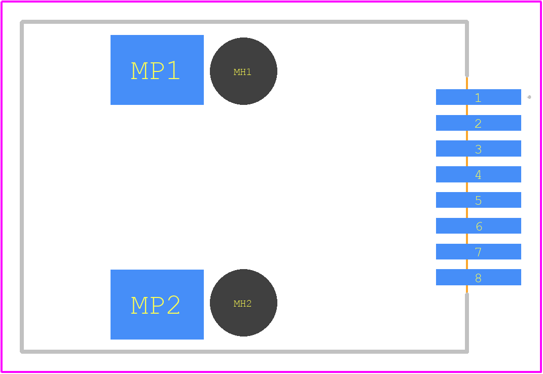 MTJ-88TX1-FS-M4T-SMT - Adam Tech PCB footprint - Other - Other - MTJ-88TX1-FS-M4T-SMT-2