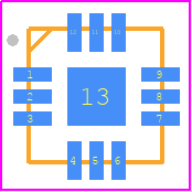 MAAM-011289-TR0500 - MACOM PCB footprint - Quad Flat No-Lead - Quad Flat No-Lead - 3 mm 12-Lead AQFN