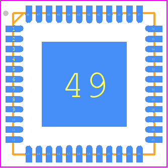 ASM1061 - ASMEDIA TECHNOLOGY INC PCB footprint - Quad Flat No-Lead - Quad Flat No-Lead - 48-Lead QFN