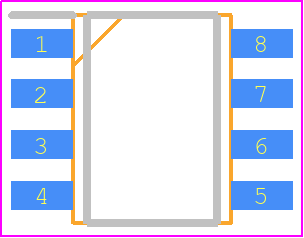 PS9851-2-F3-AX - Renesas Electronics PCB footprint - Small Outline Packages - Small Outline Packages - SMD-8