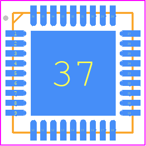 SI5317D-C-GM - Skyworks PCB footprint - Quad Flat No-Lead - Quad Flat No-Lead - 36-Pin QFN