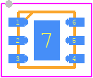 PJ20030A-28QW - PANJIT PCB footprint - Small Outline No-lead - Small Outline No-lead - DFN2x2-6_2024