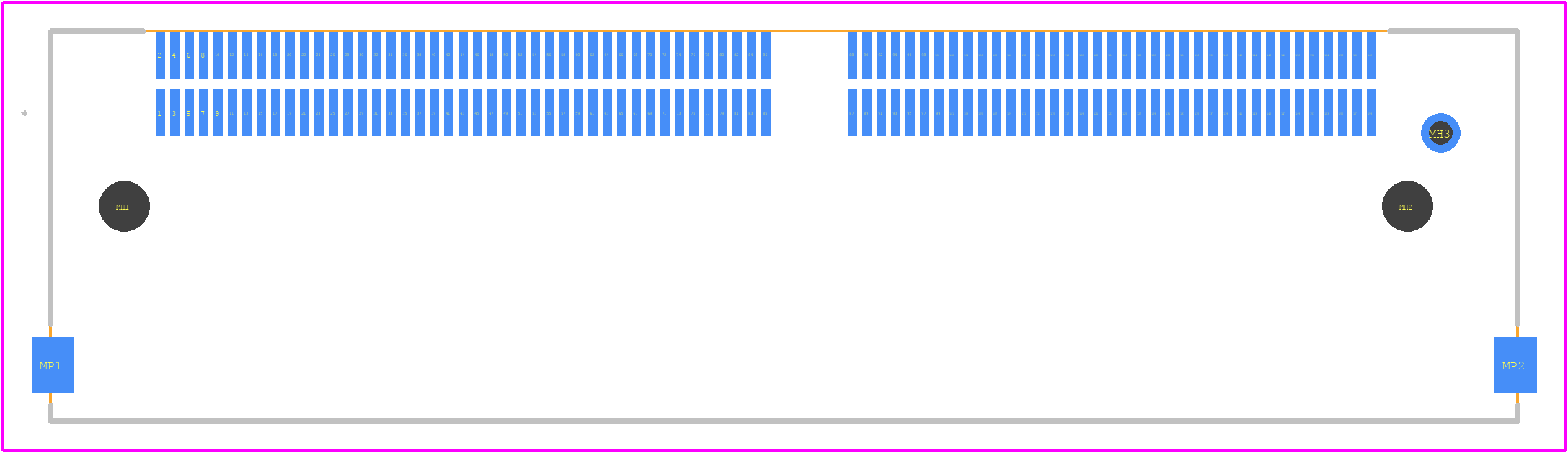 MEC5-080-01-L-RA-W2-TR - SAMTEC PCB footprint - Other - Other - MEC5-080-01-L-RA-W2-TR-1