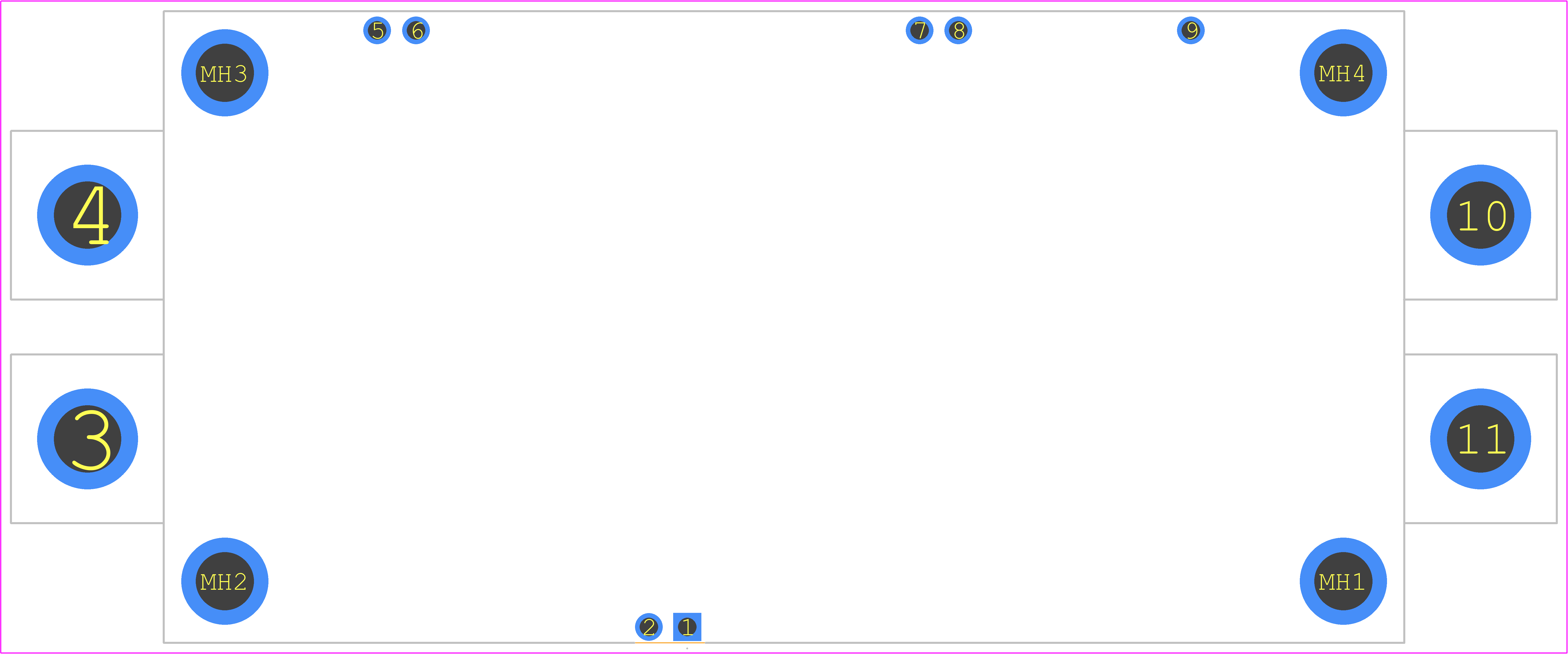 NXH800H120L7QDSG - onsemi PCB footprint - Other - Other - PIM11, 152.00x62.15x20.80 CASE 180HT_