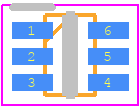 NL7SZ57DFT2G-Q - onsemi PCB footprint - SOT23 (6-Pin) - SOT23 (6-Pin) - SC-88*