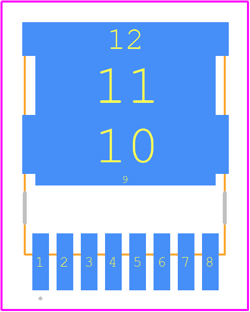 NVBLS1D7N10MCTXG - onsemi PCB footprint - Other - Other - H−PSOF8L 11.68x9.80 CASE 100CU ISSUE C