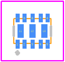 SZNSP8814LMTWTAG - onsemi PCB footprint - Other - Other - WDFNW10 3.0x2.0, 0.65P CASE 515AL ISSUE B