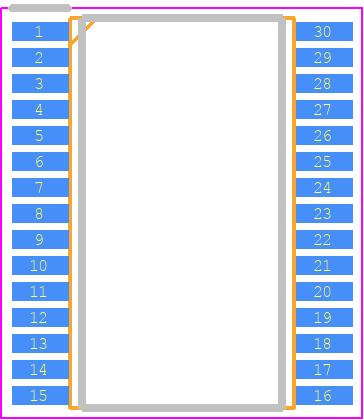 LV23401V-TLM-H - onsemi PCB footprint - Small Outline Packages - Small Outline Packages - SSOP30(275mil)_1