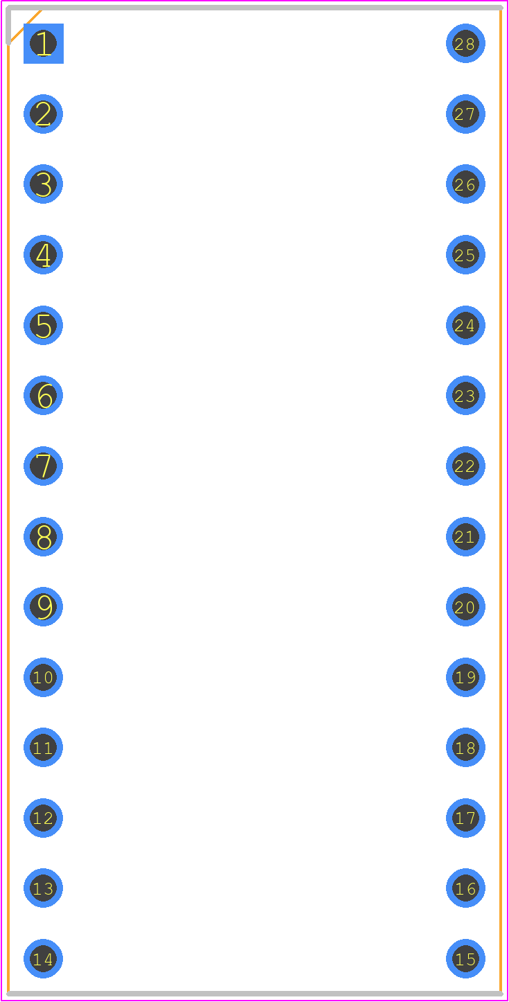 4-1571552-9 - TE Connectivity PCB footprint - Dual-In-Line Sockets - Dual-In-Line Sockets - 4-1571552-9