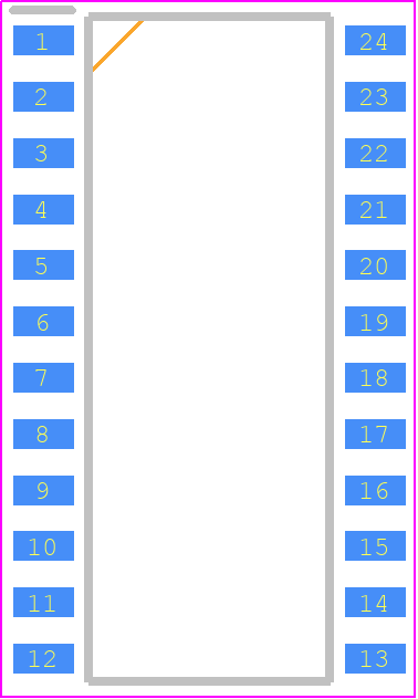BA3884F - ROHM Semiconductor PCB footprint - Small Outline Packages - Small Outline Packages - 24-Pin  SOP