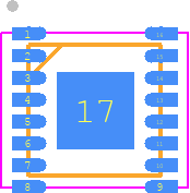 GRF5611 - Guerrilla RF PCB footprint - Small Outline No-lead - Small Outline No-lead - GRF5611-AP