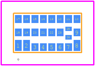RHYTHM R3920 - onsemi PCB footprint - Other - Other - SIP25, 5.59x3.18