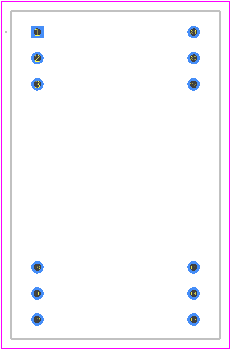 EC3A25 - Cincon PCB footprint - Other - Other - 24-DIP Module
