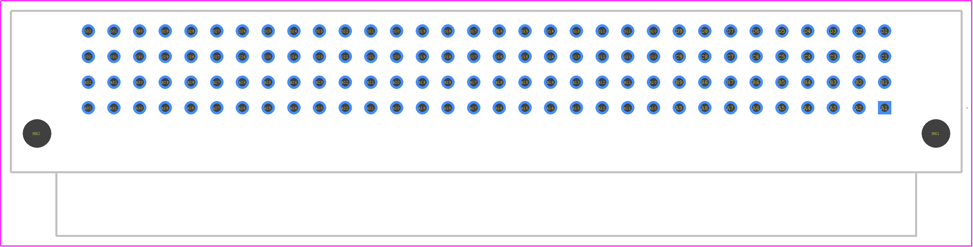 PCN10B-128S-2.54DS(72) - Hirose PCB footprint - Other - Other - PCN10B-128S-2.54DS(72)
