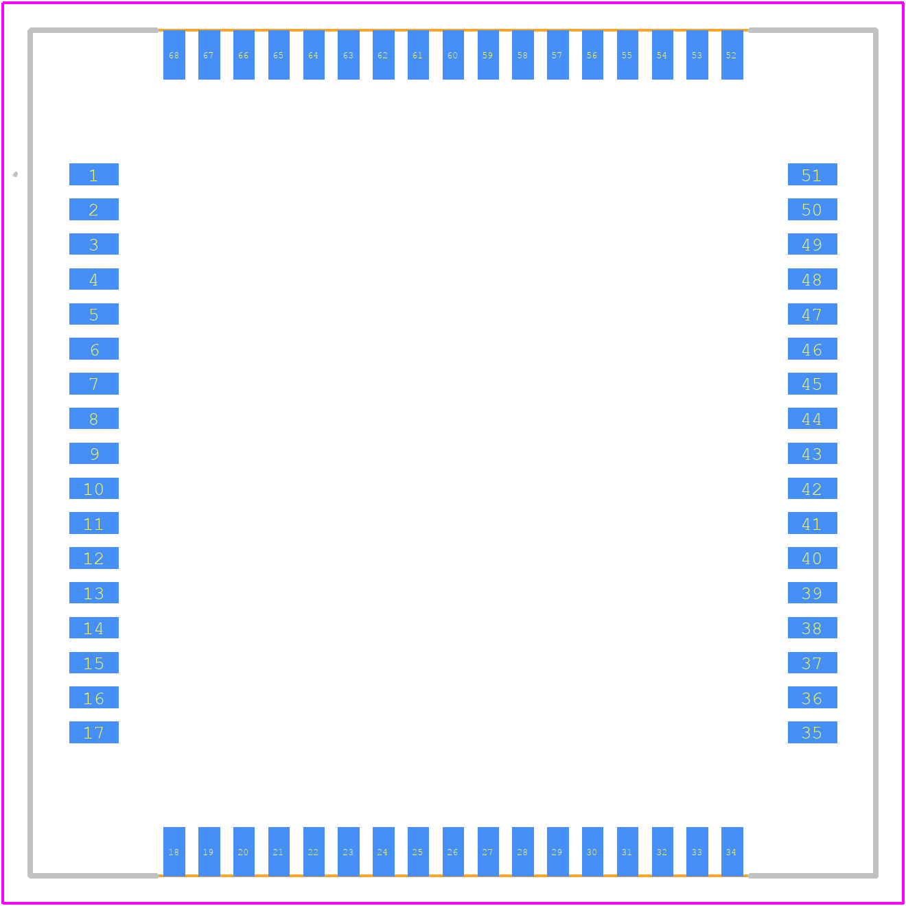 PLCC68SMDR - Econ Connect PCB footprint - Other - Other - PLCC68SMDR-1