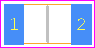 3430A3F91KTDF - TE Connectivity PCB footprint - Resistor Chip - Resistor Chip - 3430A3F91KTDF
