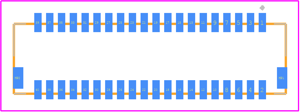 203566-4007 - Molex PCB footprint - Other - Other - 203566-4007-2