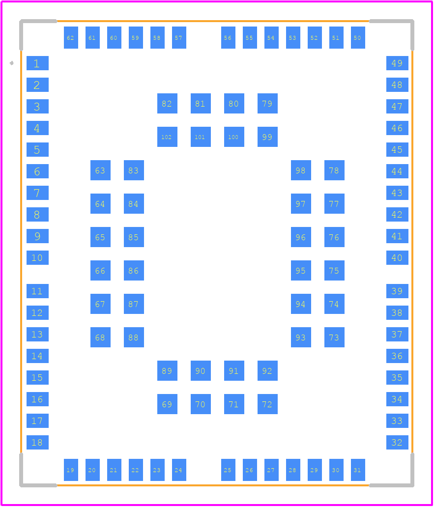 BG950SGL00AA-8N-SGNSA - Quectel PCB footprint - Other - Other - 102-LGA