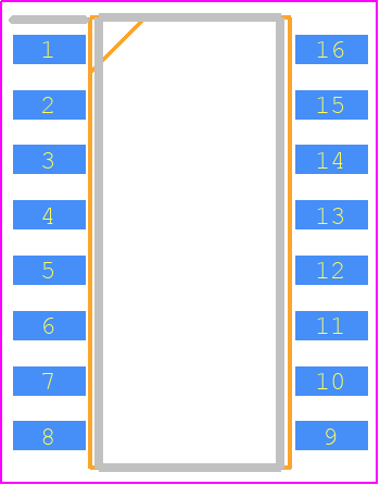 TLP294-4 - Toshiba PCB footprint - Small Outline Packages - Small Outline Packages - 11-11F1