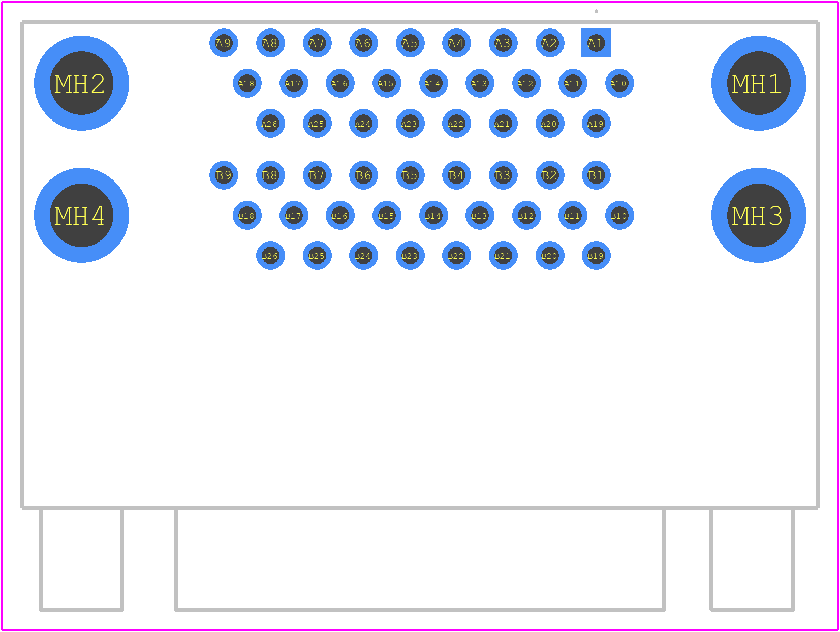 DDB26FN8T2/26FN8T2X - Amphenol PCB footprint - Other - Other - DDB26FN8T2/26FN8T2X-4